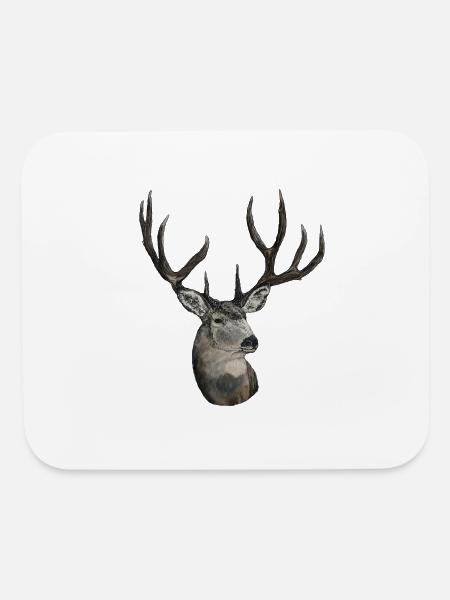 Mule deer buck - Mouse pad Horizontal - white - Front