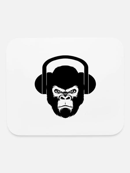 Gorillas, love Gorillas, Gorilla t shirts,Gorilla - Mouse pad Horizontal - white - Front