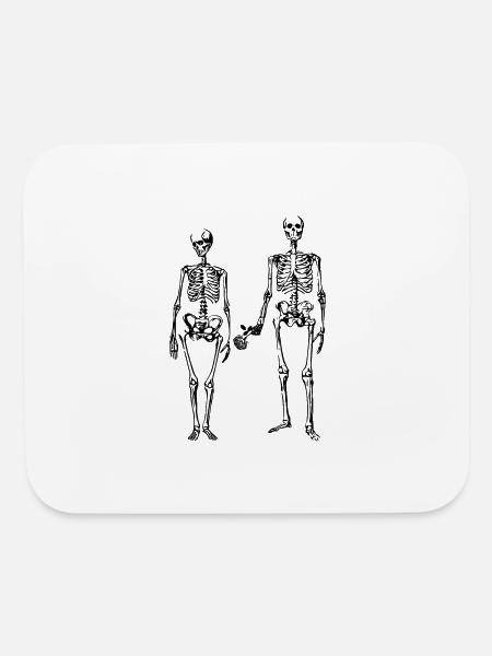 Romantic skeletons - Mouse pad Horizontal - white - Front
