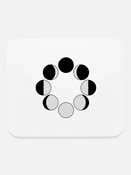 Moon Stages - Mouse pad Horizontal - white - Front