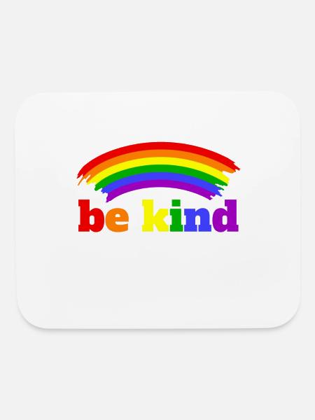 LGTB Pride Rainbow Flag - Mouse pad Horizontal - white - Front