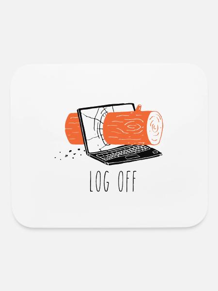 Log Off - Mouse pad Horizontal - white - Front