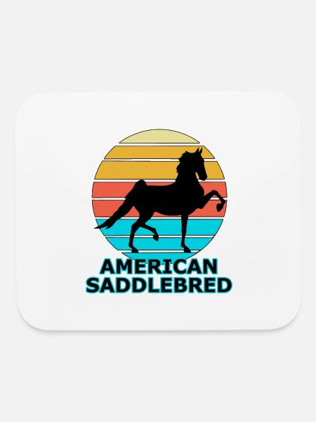 World Champion Saddlebred Training 5 Gaited Horses - Mouse pad Horizontal - white - Front