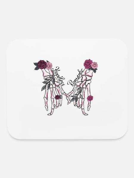 Hopeless Romantic - Mouse pad Horizontal - white - Front