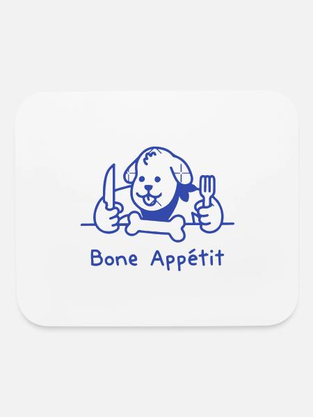 Bone Appétit - Mouse pad Horizontal - white - Front
