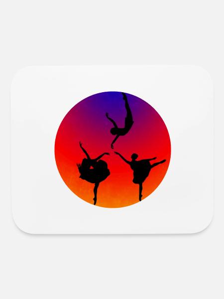 Ballerinas for pink october - Mouse pad Horizontal - white - Front