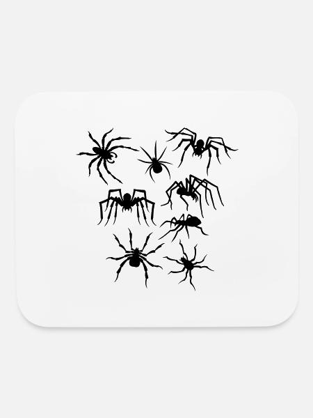 Spider Silhouettes - Mouse pad Horizontal - white - Front