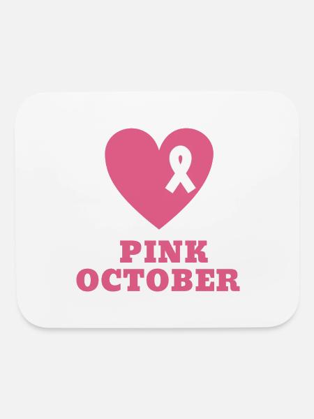 Pink October - Mouse pad Horizontal - white - Front