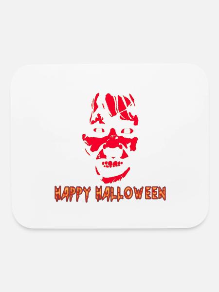 Soirée d’horreur d’Halloween - Tapis de souris - blanc - Devant