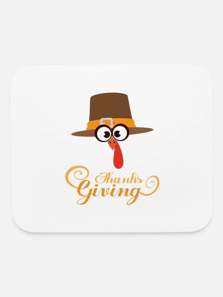Thanksgiving - Mouse pad Horizontal - white - Front