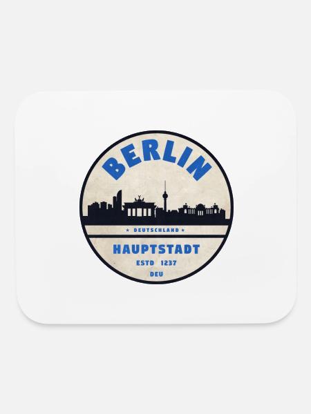 Berlin Germany - Mouse pad Horizontal - white - Front