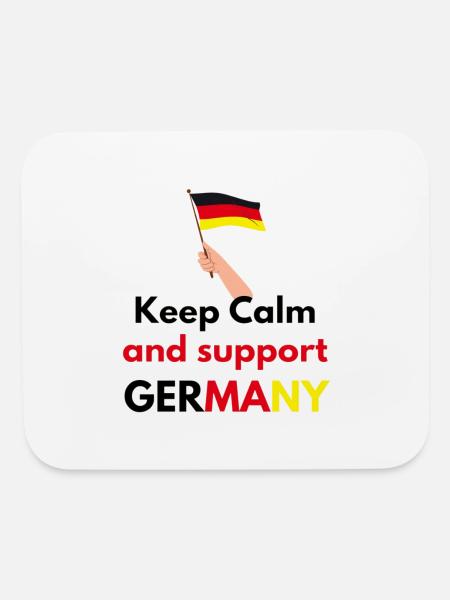 Keep Calm and support Germany - Mouse pad Horizontal - white - Front