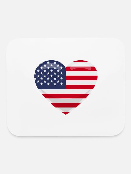 USa flake - Mouse pad Horizontal - white