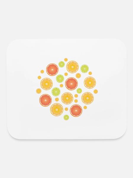 Orange Slice - Mouse pad Horizontal - white - Front
