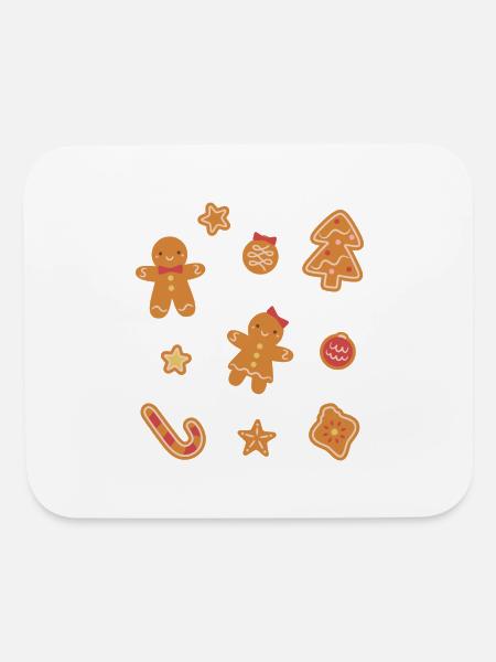 Cute Christmas Cookies Collection - Mouse pad Horizontal - white - Front