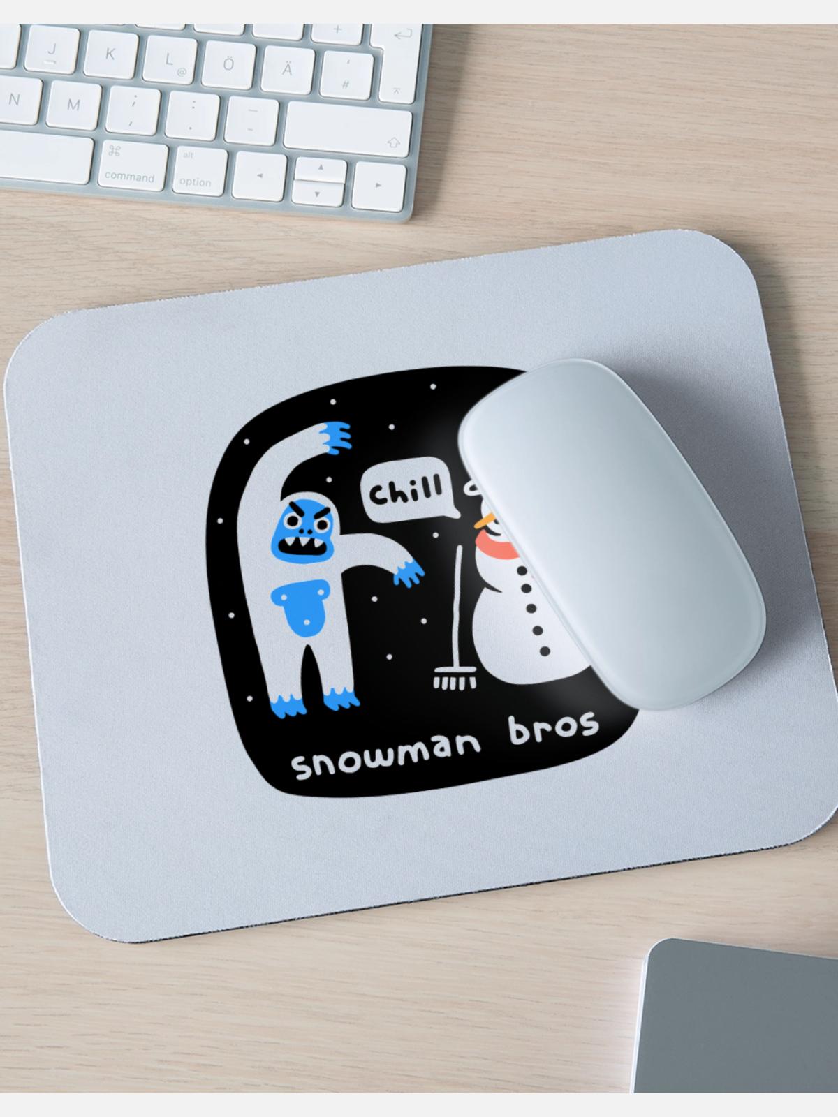Snowman Bros - Mouse pad Horizontal - white - Front