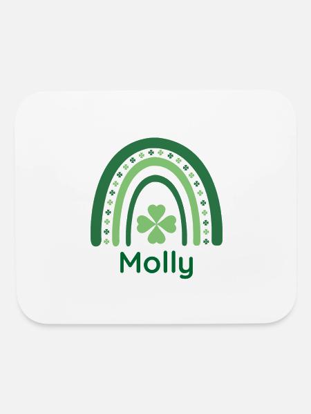 Molly Clover Charm Boho Rainbow - Mouse pad Horizontal - white