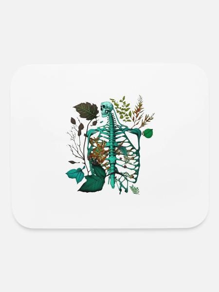 bones and botaney - Mouse pad Horizontal - white - Front