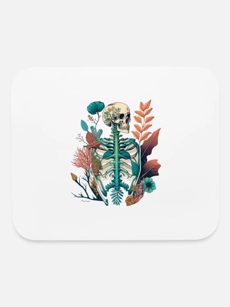 bones and botaney - Mouse pad Horizontal - white - Front
