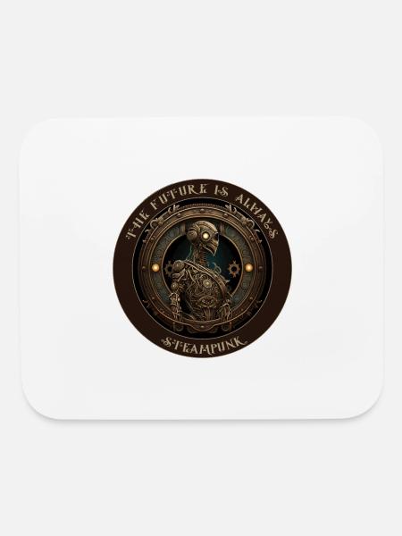 The Future is Steampunk - A Steampunk Design - Mouse pad Horizontal - white - Front