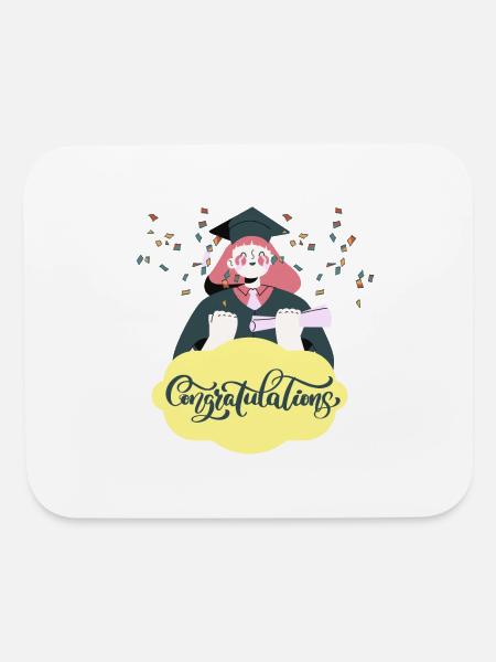 Congrats designed for you love gift for every one - Mouse pad Horizontal - white - Front