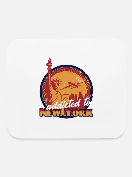 Addicted to New York - Mouse pad Horizontal - white - Front