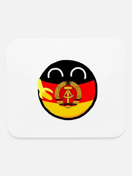 East Germany Ball - Mouse pad Horizontal - white - Front