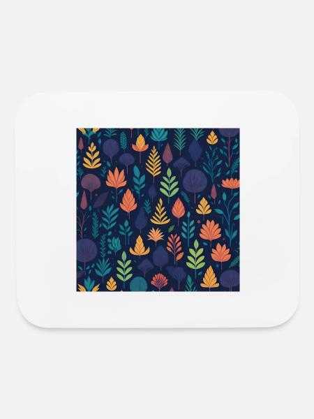 Beautiful Flower Pattern Seamless - Mouse pad Horizontal - white - Front