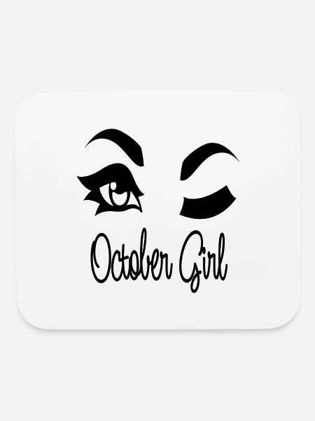October Girl - Mouse pad Horizontal - white - Front