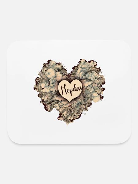 Hopeless [Romantic] - Mouse pad Horizontal - white - Front