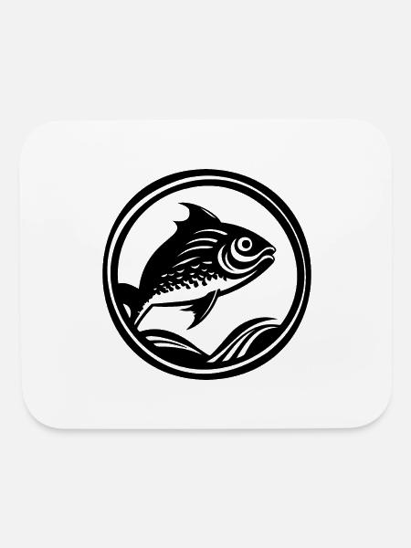 Fish Fishing Sea Ocean - Mouse pad Horizontal - white - Front