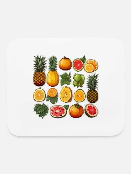 Fruits collection - Mouse pad Horizontal - white - Front