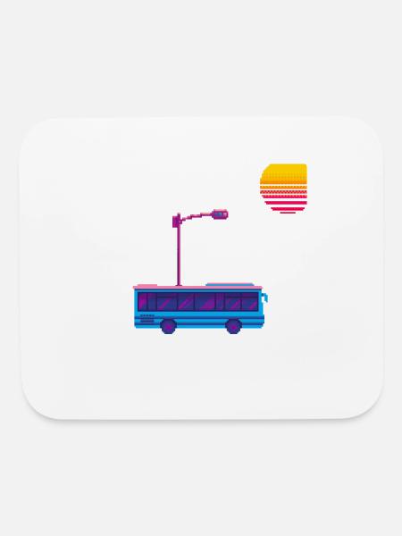 Aesthetic Bus Transportation - Mouse pad Horizontal - white - Front
