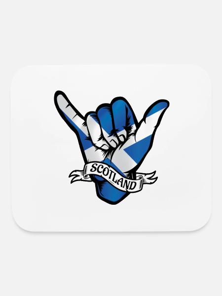 Scotland Shaka - Mouse pad Horizontal - white