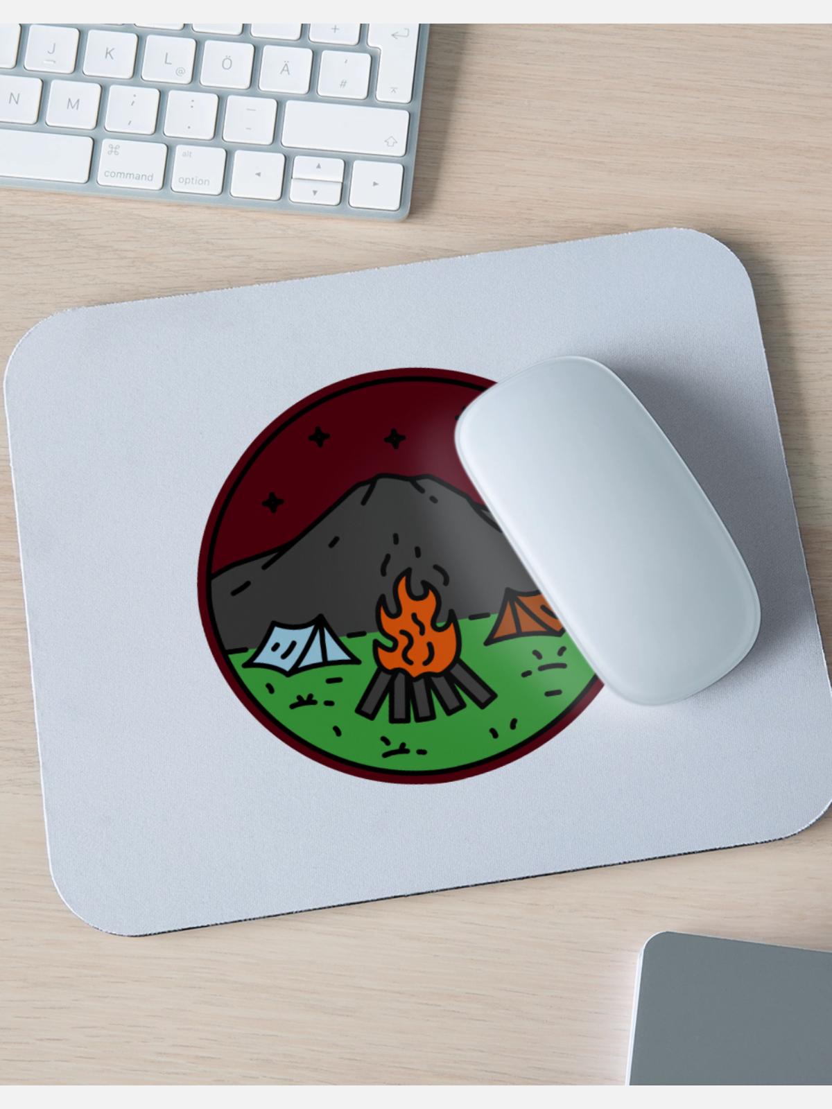 Night Bonfire - Mouse pad Horizontal - white - Front