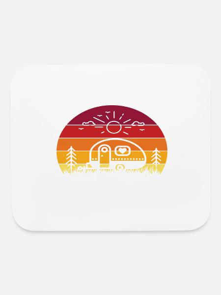 Life is better by the Campfire - Mouse pad Horizontal - white - Front