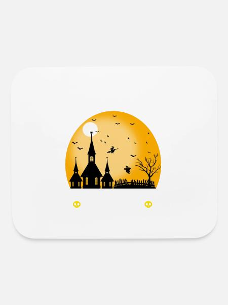 Soirée d’Halloween - Tapis de souris - blanc - Devant
