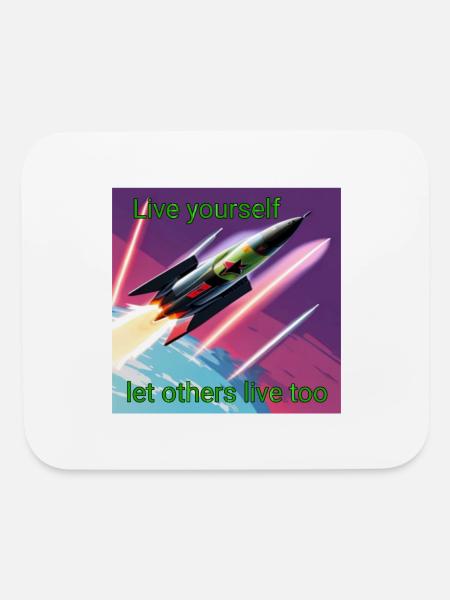No missile attack - Mouse pad Horizontal - white - Front