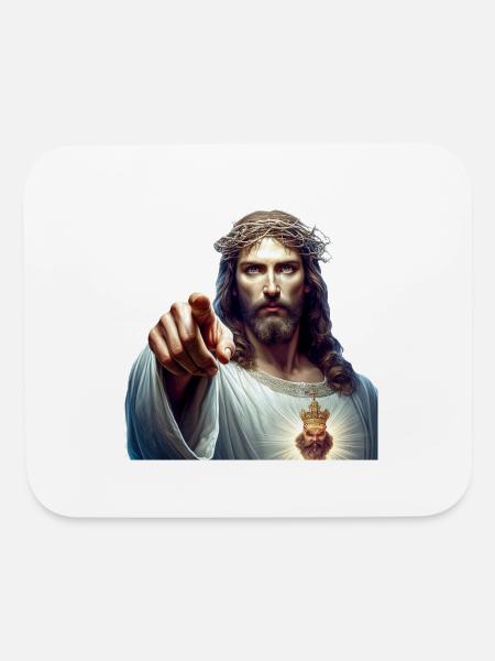Jesus Christ the Lord who forgives sins - Mouse pad Horizontal - white - Front