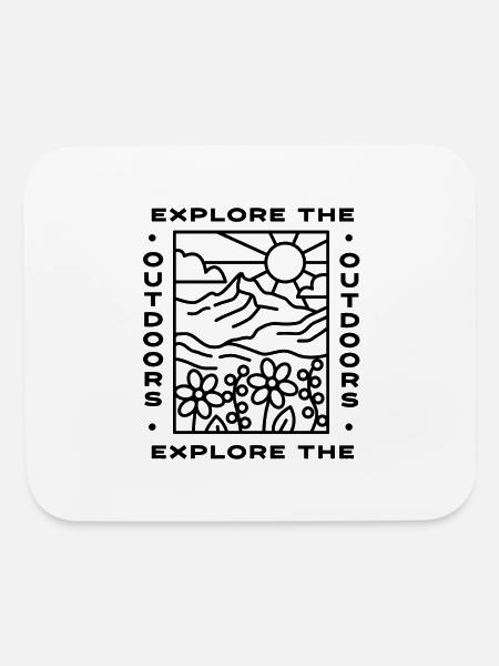 Explore The Outdoors - Mouse pad Horizontal - white - Front