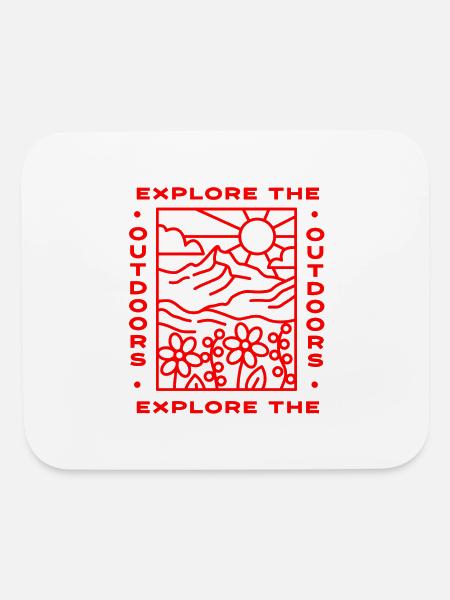 Explore The Outdoors - Mouse pad Horizontal - white - Front