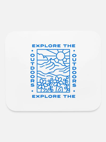 Explore The Outdoors - Mouse pad Horizontal - white - Front