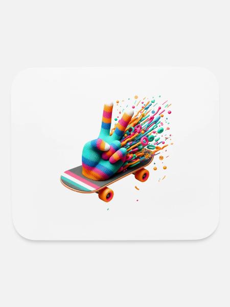 Fast skateboarding - Mouse pad Horizontal - white - Front