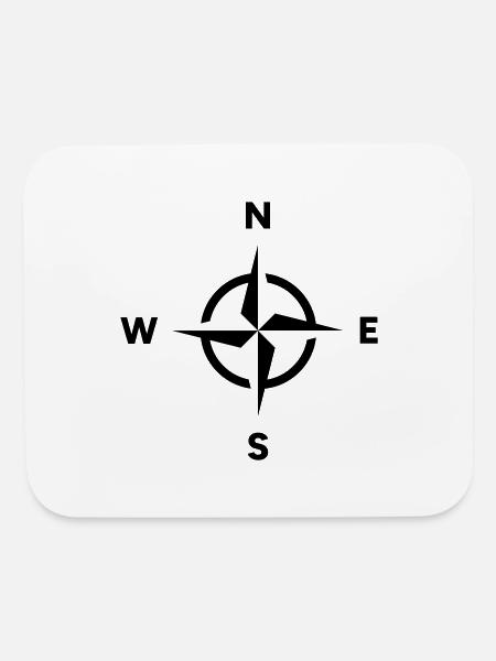 Compass navigation orientation cardinal direction - Mouse pad Horizontal - white - Front