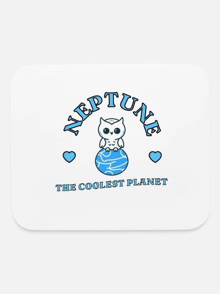 Neptune Planet Owl - Mouse pad Horizontal - white