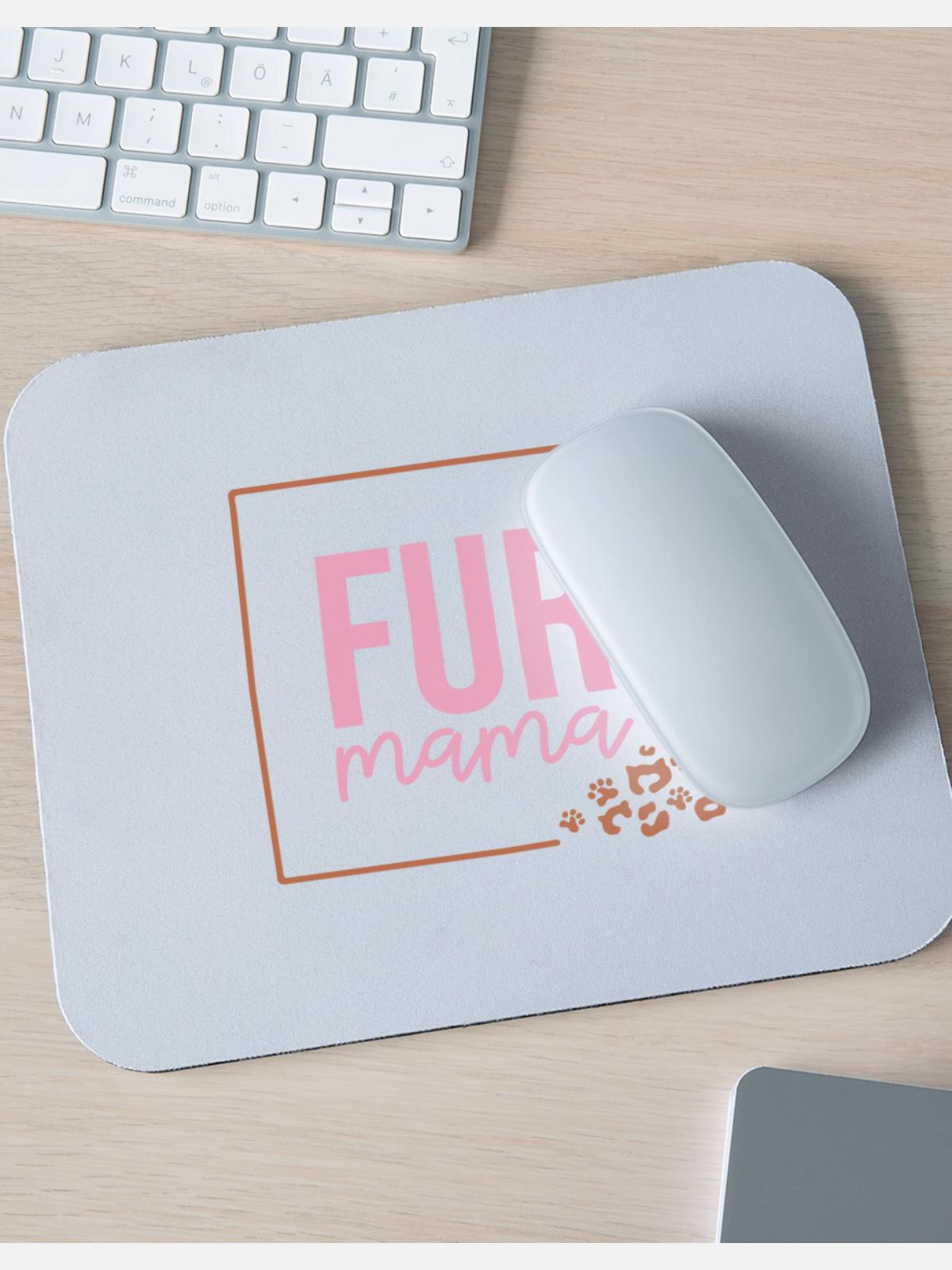 Fur Mama - Mouse pad Horizontal - white - Front