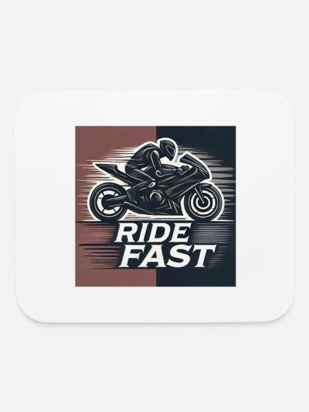 Ride fast - Mouse pad Horizontal - white