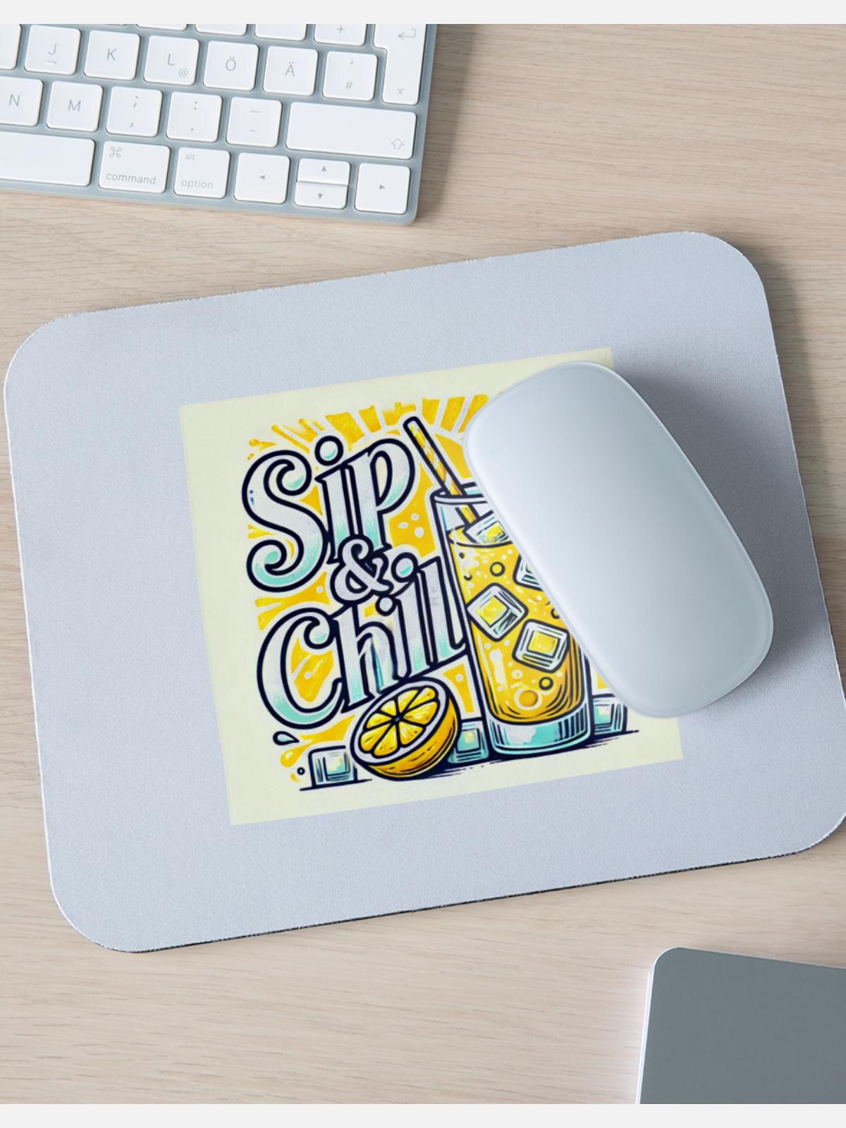Sip Chill - Mouse pad Horizontal - white - Front