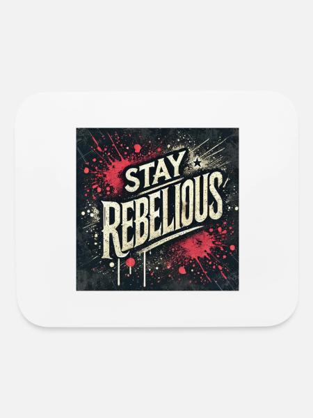 Stay Rebelious - Mouse pad Horizontal - white