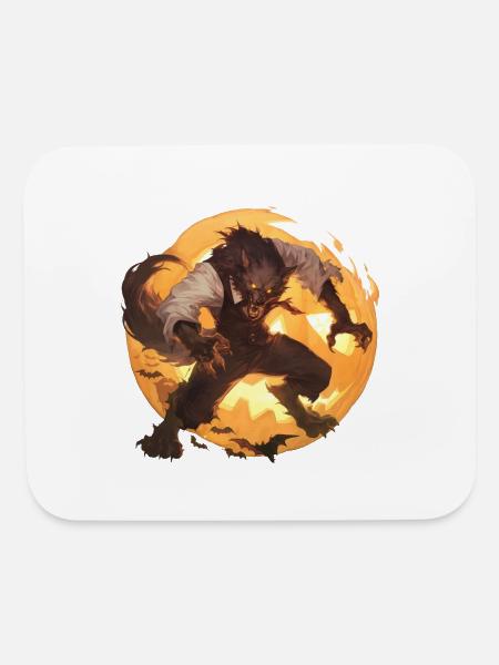 Werewolf Halloween - Mouse pad Horizontal - white - Front